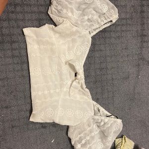 forever 21 medium white crop top